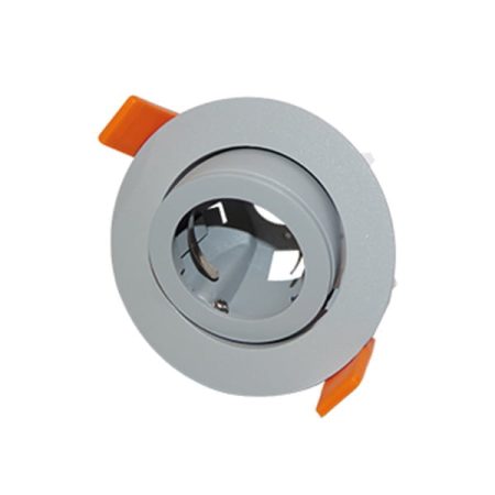 FOCO EMPOTRADO PARA GU10 FIJO GRIS TIPO CODO
