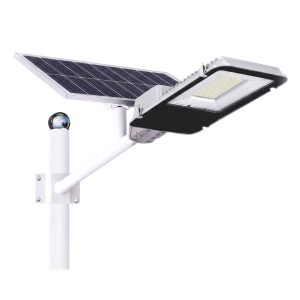 LUMINARIA PÚBLICA LED 700W 6.000°K BLANCO Y NEGRO + PANEL SOLAR