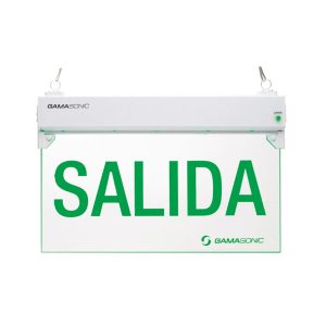 SEÑALÉTICA DE EMERGENCIA GAMASONIC GX05 LED "SALIDA" LETRAS VERDES
